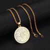 Mystical Christian Faith Pendant Necklace Stainless Steel Sturdy Chain Religious Jewelry For Men Women Spiritual Gift