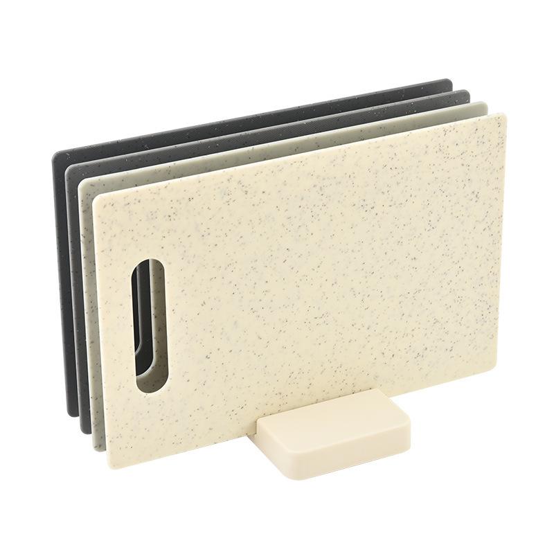 

4Pcs/Set Chopping Board with Holder Plastic Cutting Boards Kitchen Non-Slip Anti Bacterium Chopping Block Dishwasher Safe