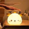 Silicone Usb Touch-sensor Led Night Light Cute Deer-shaped 7 Colors Brightness Adjustable Room Desktop Decor Lamp For Kids Girls