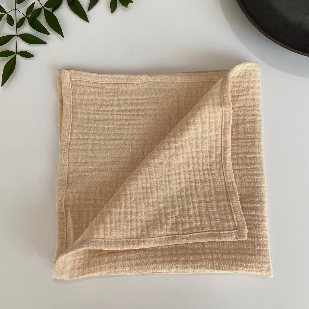 6Pcs 40x40cm Thick Gauze Cotton Napkins Reusable Tea Towel for Wedding Party Dinners Baby Shower Christmas Table Decoration