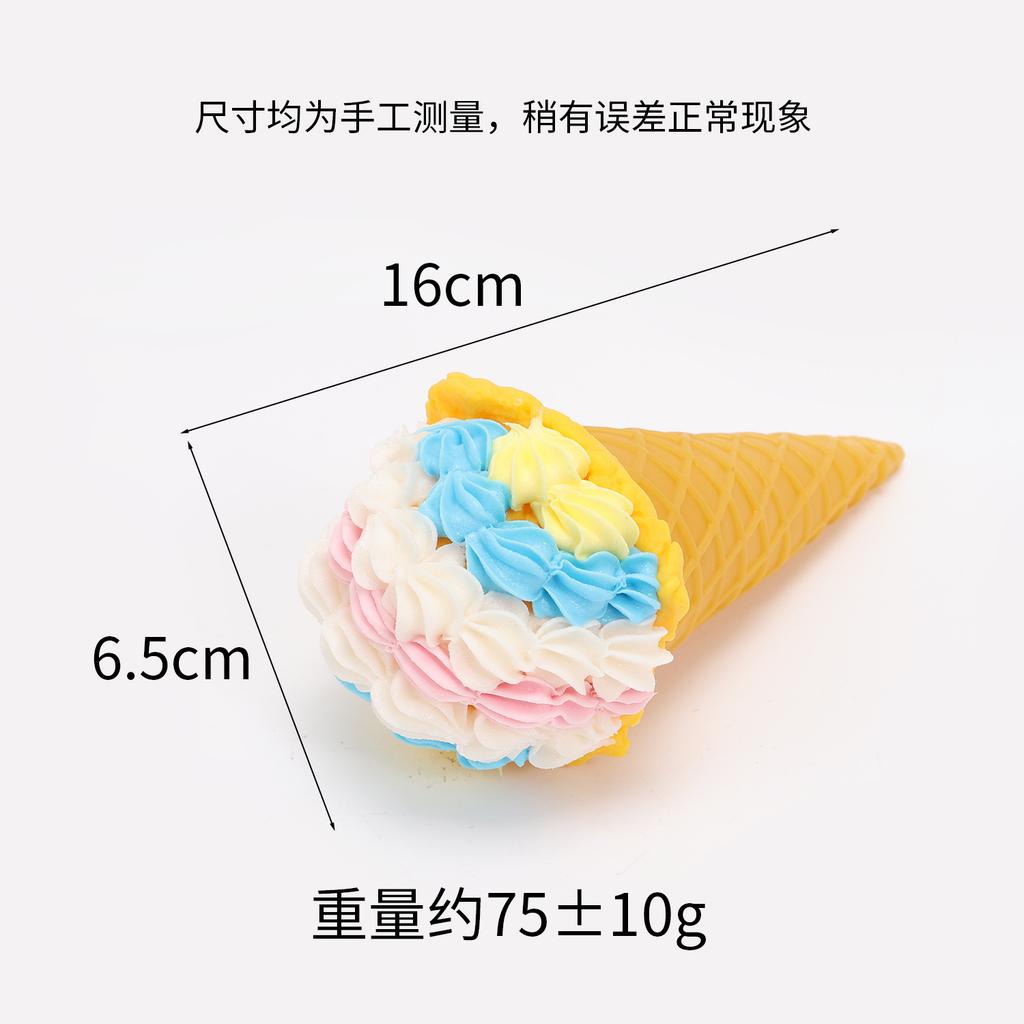 Modelo de Helado de Simulación Realista Cono de Helado Artificial Comida Falsa Postre Modelo de Exhibición de Ventana de Tienda Atrezzo para Fotos Juguete para Niños