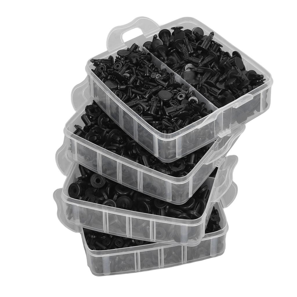 900 Pcs Set Bumper Clips 5mm 6mm 6.8mm 8.5mm Car Retainer Auto Push Fastener ABS Plastic Pin Rivet