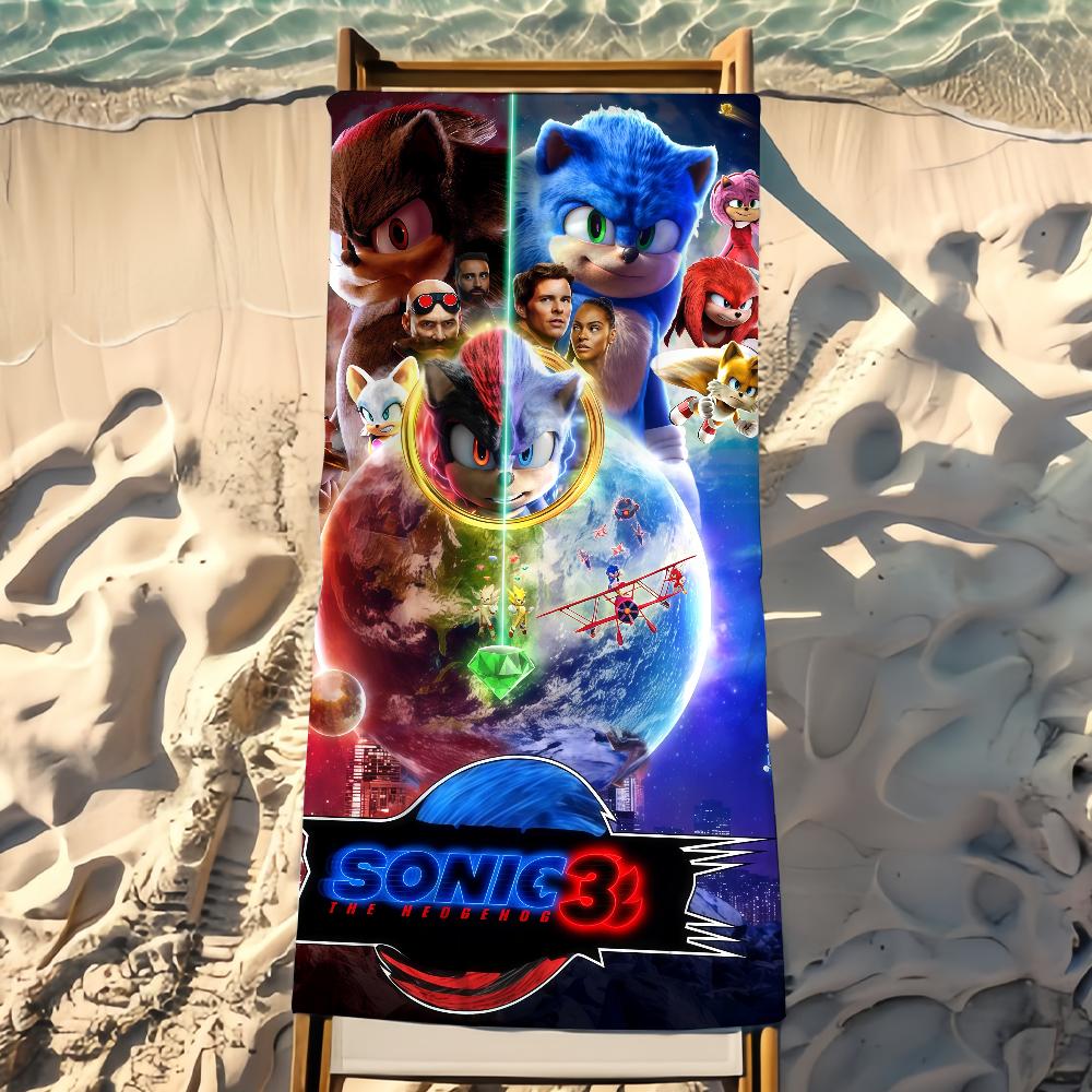 Game S-Sonic The H-Hedgehog 4 Towel Beach Towel Travel Lightweight Skin Friendly For Pool Beach Camping Cruise Summer