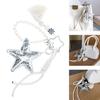 Stylish Braided Rope Keychain with Pearls Star and Tassels Detail Cute Handbag Charm Perfect for Bag Accessories Gift