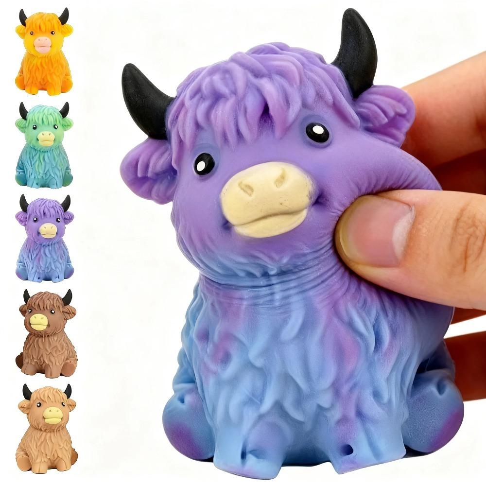 Highland Cow Sensory Toy Squeeze Sensory Toys Highland Cow Stress Balls Gift Anxiety Relief Fidget Party Favor