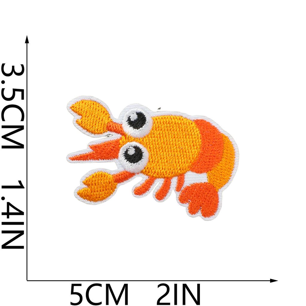 Ocean Party Embroidery Cloth Sticker Cartoon Shark Dolphin Embroidery Chapter Boy Children'S Clothes Dress Up Patch Sticker Hot Sublimation