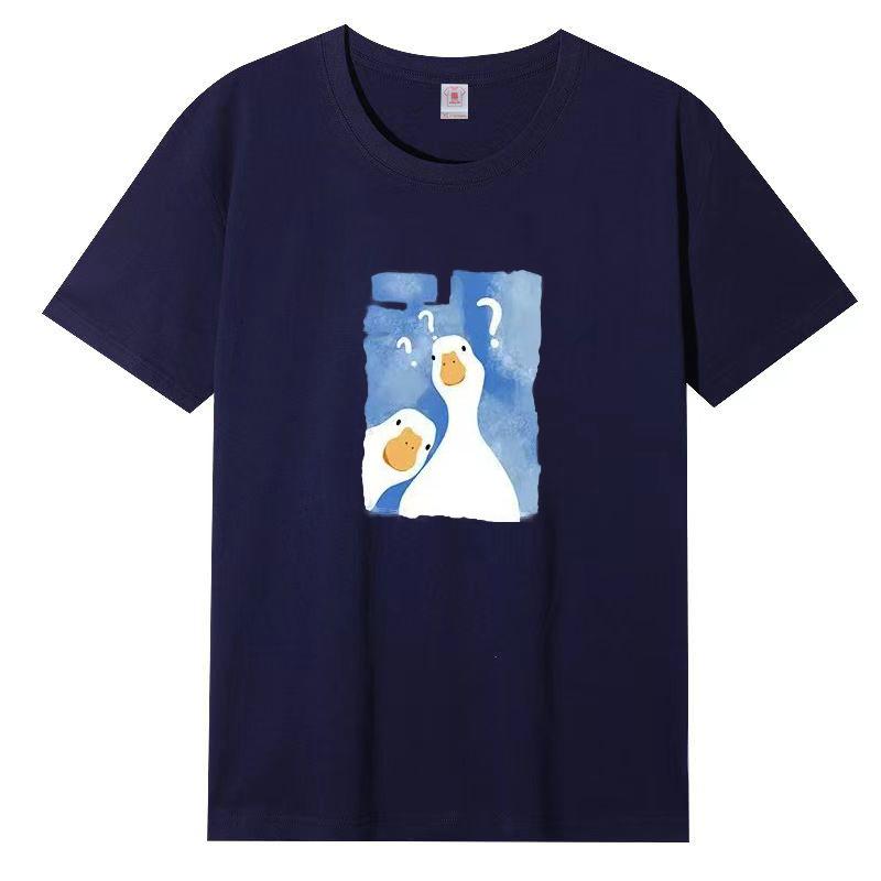 Damen Sommer Beliebtes Kurzarm-T-Shirt Baumwolle Atmungsaktiv Lockeres Oberteil Bedrucktes T-Shirt Lässig