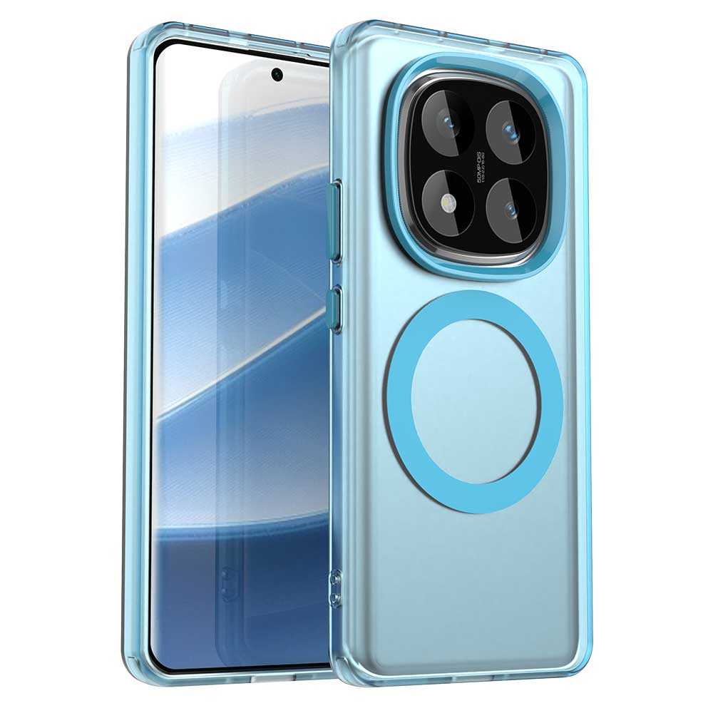 Magnetic Wireless Charging Case For Redmi Note 14 Pro 5G Note 14 Pro+ Plus Cover Candy Colors Transparent Back Shell Coque