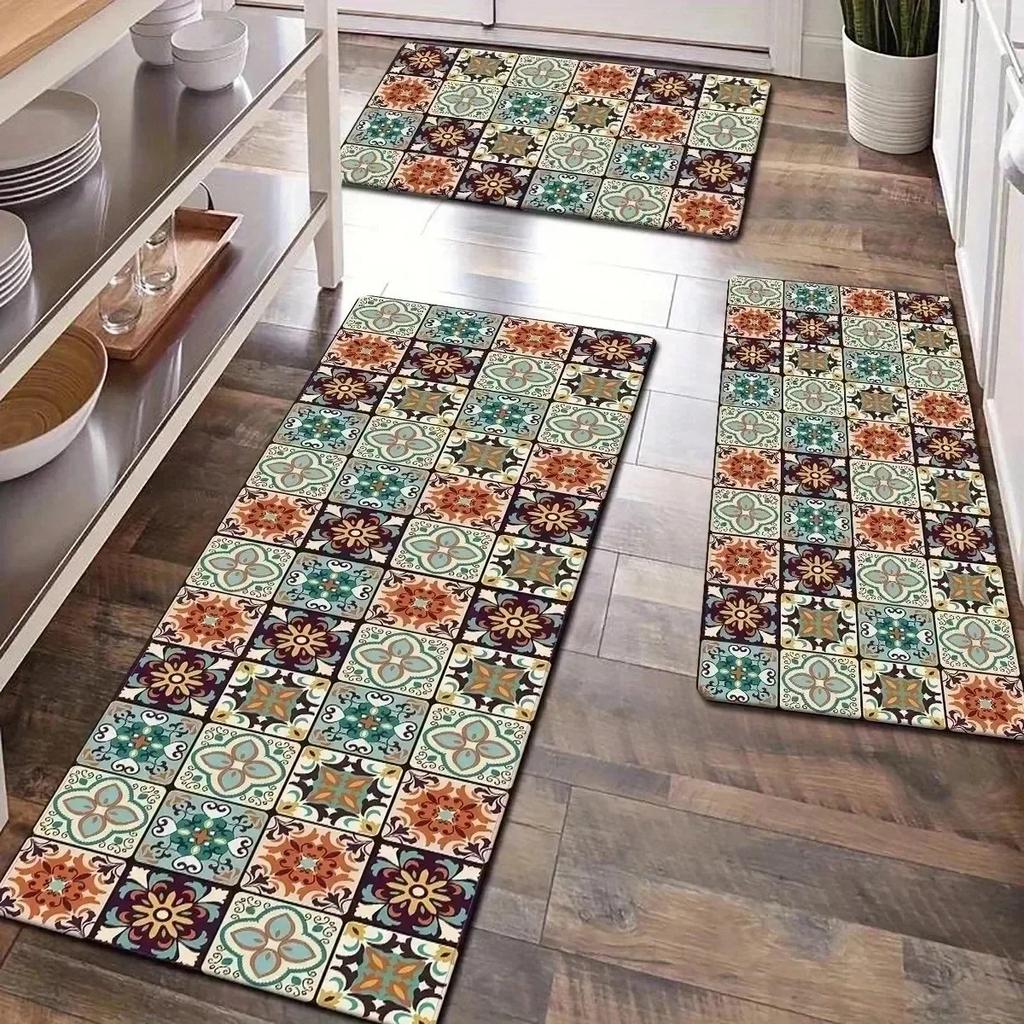 1PC Welcome Charactor Door Mats Kitchen Rugs Non-Slip Design Bathroom Rugs Bath Mat Carpet for Living Room Sink Laundry Decor