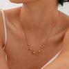 Stainless Steel Necklaces for Women Girls Rolo Chain Fashion Beaded Necklace 18K Gold Color Jewelry Gift