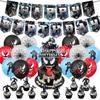 Venom Theme Banner Cake Toppers Balloons Set for Boys Kids Adults