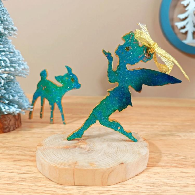 Animal Pendant Hanging Molds Keychain Desktop Ornament Molds Jumping Deer Sheep Bear Silicone Mould Craft Supplies