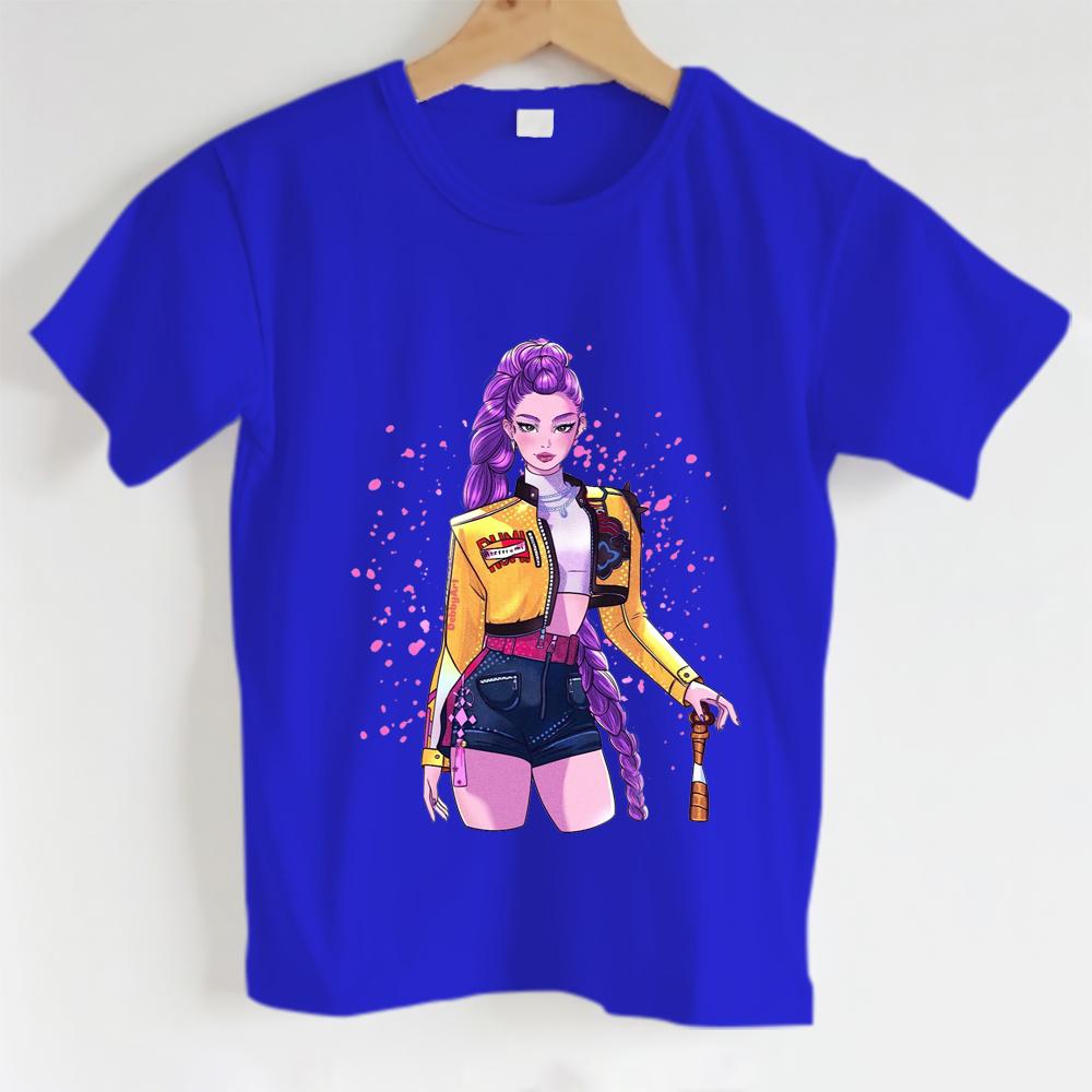 Kawaii Huntrix série periferní potisk, roztomilý a sladký vzor Rumi, dívčí módní tričko