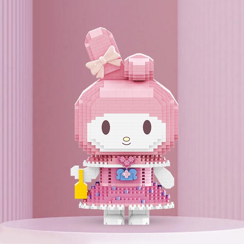 Sanrio Kuromi Carton Anime Blocks Toys Diamond Particles Micro Mini Action Figure DIY Children Toys Birthday Gifts