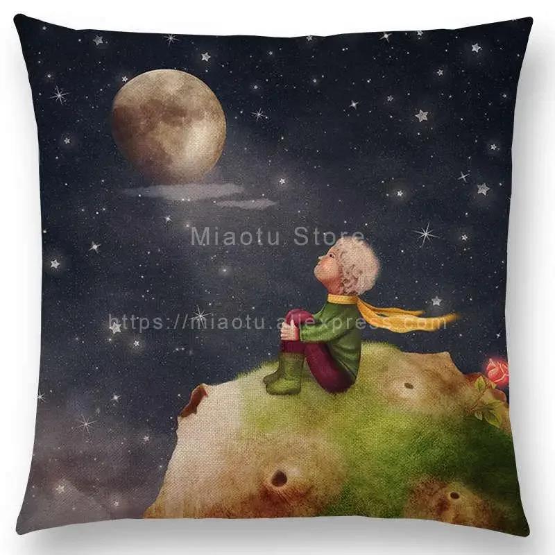 Latest Mysterious Imagine Animals Cushion Cover Forest Raven Fantasy Clouds Sky Moon Stars Earth Dream Girl Prints  Pillow Case