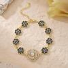 Personalized Fashion Enamel Black Rose Rhinestone Camellia Bracelets For Women Jewelry Accessries Gift