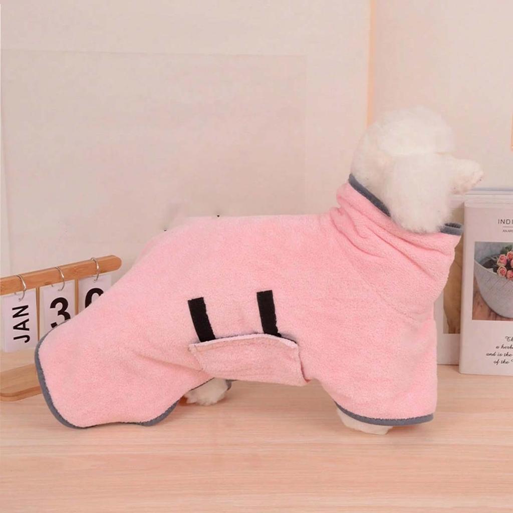 Quick Drying Pet Bathrobe Full Body Absorbent Towel Comfortable Fabric Adjustable Pets Towel Pet Bath Supplies For Cats And Dogs