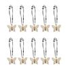 10Pcs Colorful Acrylic Butterfly Shower Curtain Rings Rusts Resistant Decorative Curtain Hooks for Bathroom Accessories