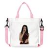 KATSEYE Canvas Tote Bag for Women Large Capacity Shoulder Crossbody Bag Commuter Handbag Eco-Friendly Durable Trendy Versatile Storage 615011-14