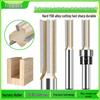 Pro Grade 3-Flute Straight Knife Grooving & Trimming Woodworking Cutter with Alloy Head & Bearing