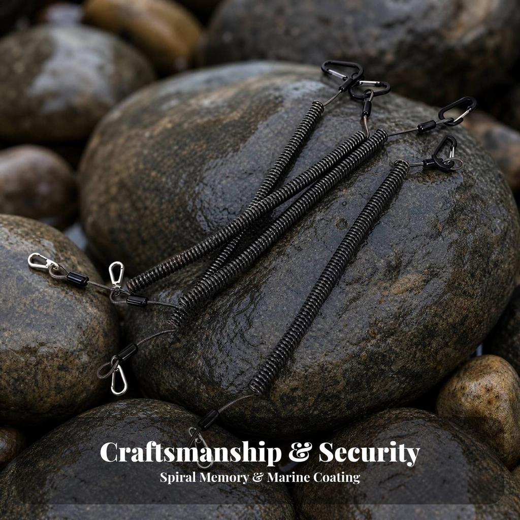 Anti-Loss Fishing Lanyard with Snap Hooks Heavy Duty for Anglers, Fishermen