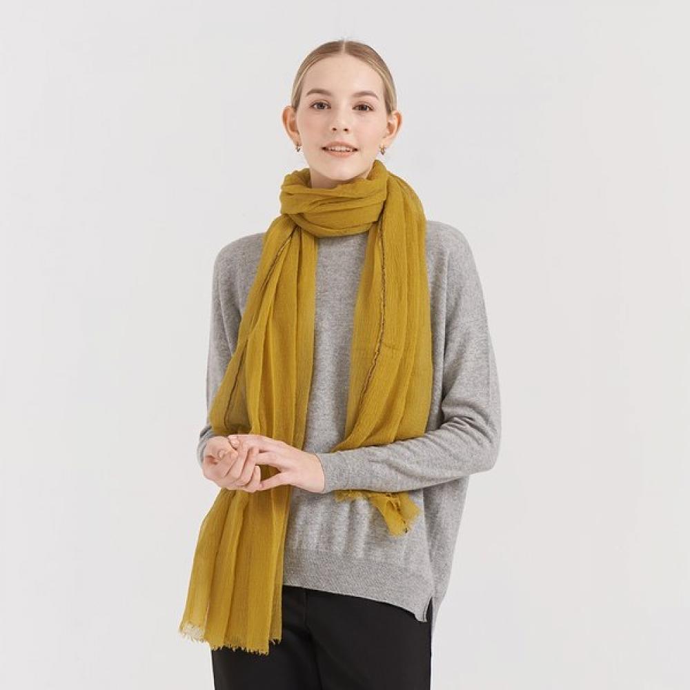 Dal Cashmere 100 Scarf 6 Colors Wrinkle Braun