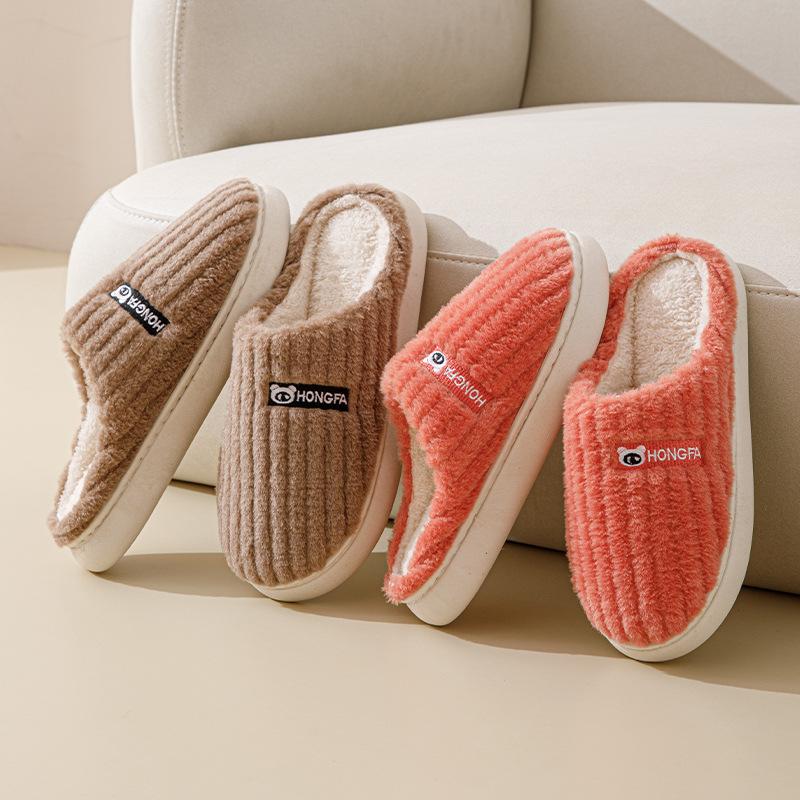 

2025 новые хлопковые тапочки домашние комнатные тапочки взрослые легкая роскошь жизнь дом хлопковые тапочки полосатые легкие и нескользящие 38~39 красный