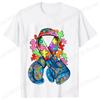 Autism Awareness with Boxing Gloves Shirts for Women Clothing Be Kind Puzzle Neurodiversity Tees Autistic Pride Female Clothing