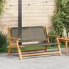 VidaXL Garden Bench Grey 122x76x73.5 Cm In Solid Acacia Wood 367820