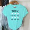 Damen Sommer T-Shirts Dinge, die ich in meiner Freizeit tue Aufdruck T-Shirts für Frauen Lustiges Tier Huhn Y2k Oberteil Lässige Mode T-Shirts