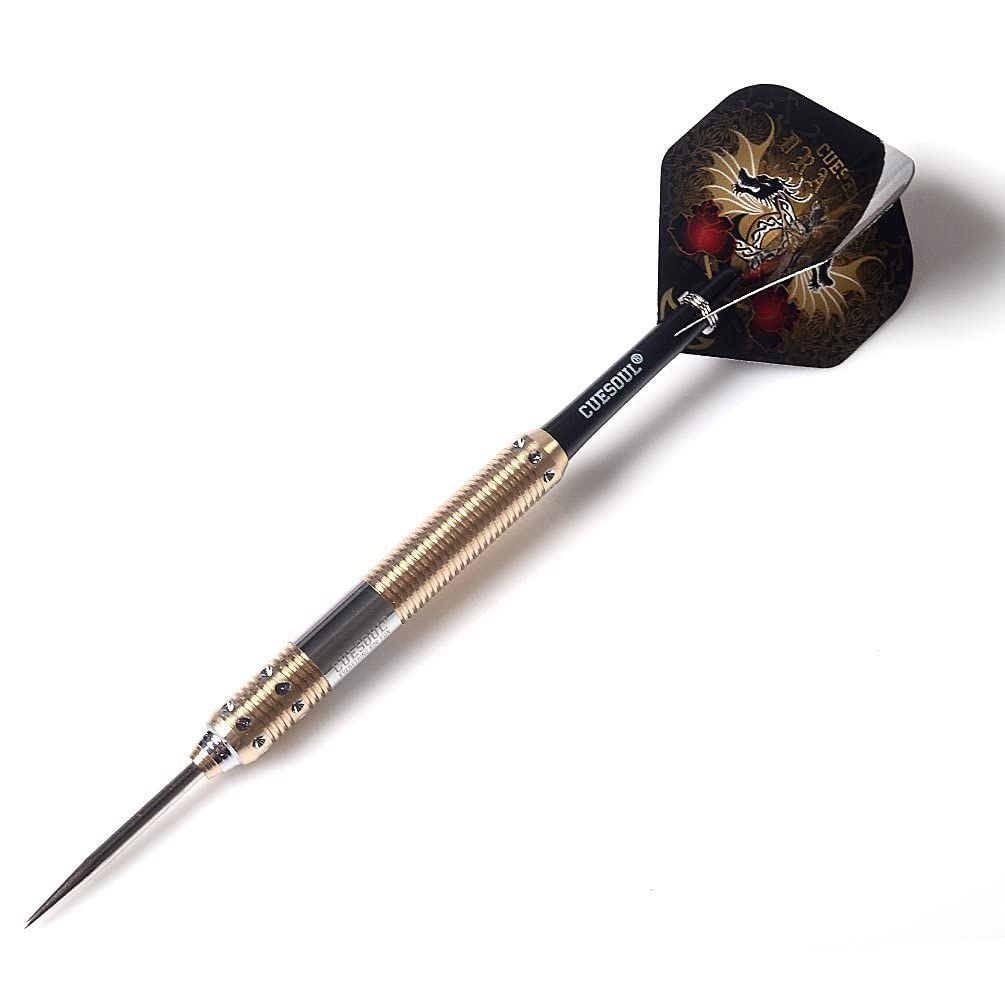 CUESOUL Dragon Deluxe Brass Steel Tip Darts Set, 21g F2301-L