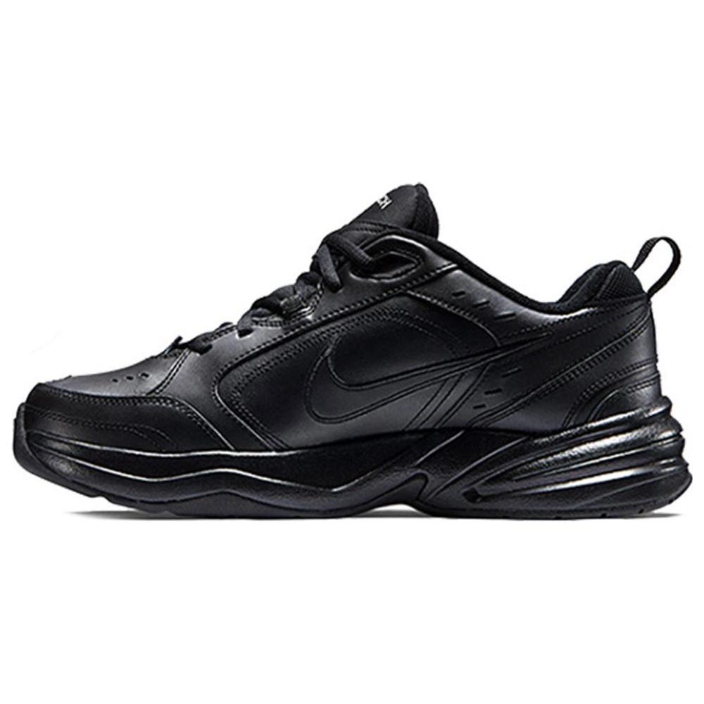 Nike Air Monarch 4 Low Top Chunky Sneakers Unisex Obsidian Black Silver 415445-001(Team25-XSC)