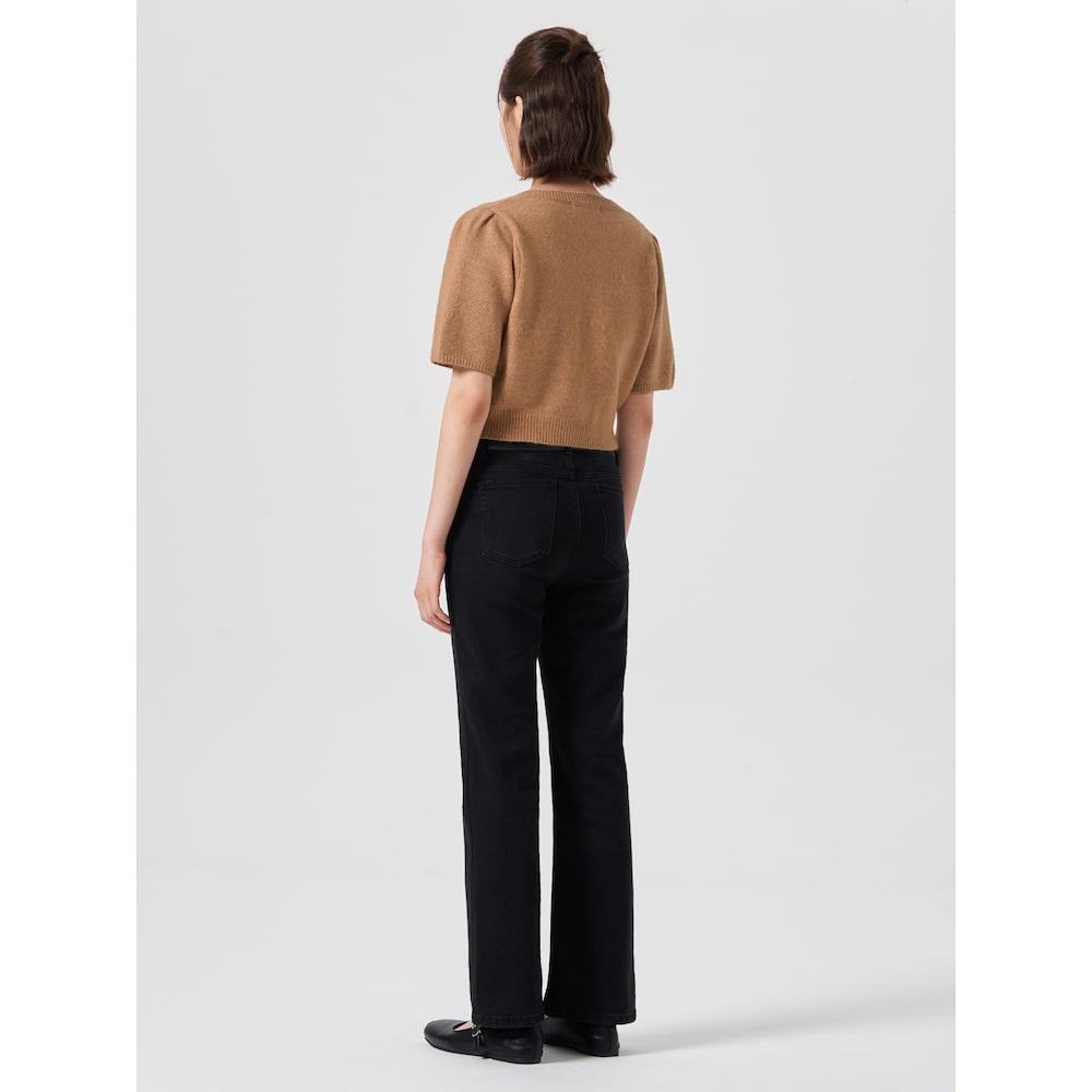 8SECONDS Square Neck Short Sleeve Pullover Beige