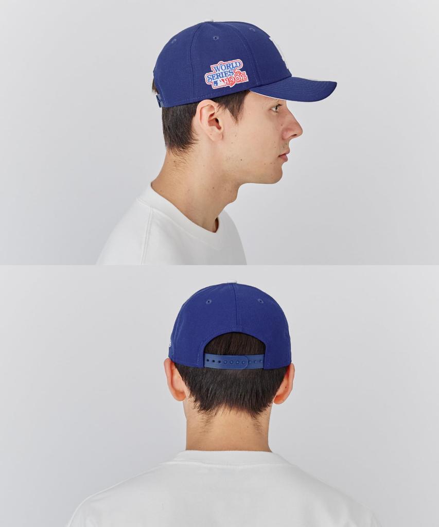 [New Era] Șapcă Los Angeles Dodgers 9FORTY [Produs Oficial Personalizat] Pălărie pentru Bărbați Șapcă de Baseball LA Albastru x Alb NE 940 KURI PATCH LATERAL