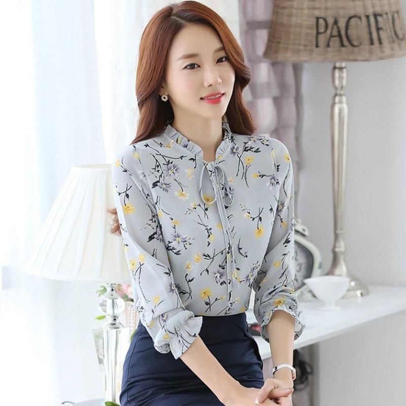Moda Tops Florales Blusas Mujeres Camisas Manga Larga Estampado Blusa Gasa  Mujer comprar a buen precio — entrega gratuita, reseñas reales con fotos —  Joom