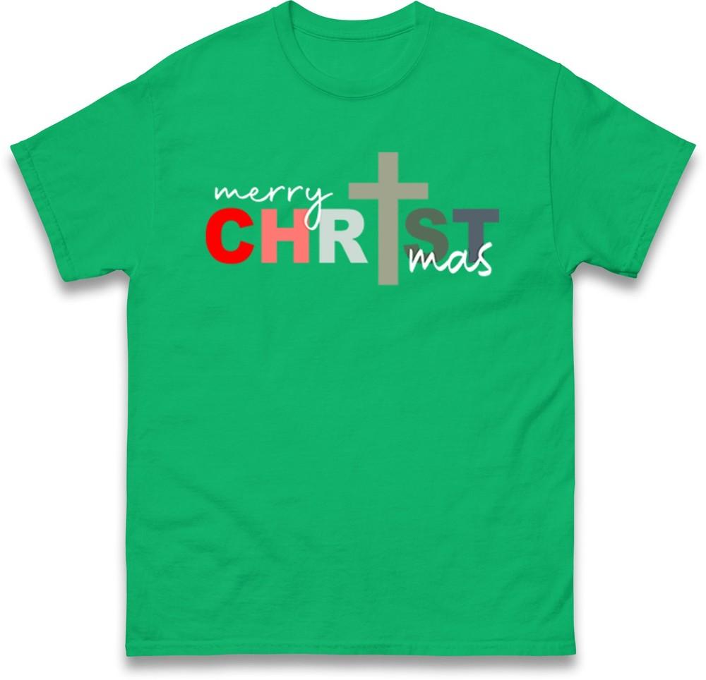 Christ Jesus Christmas T Shirt Christianity Xmas Tee Top Xmas Festive Gift Top