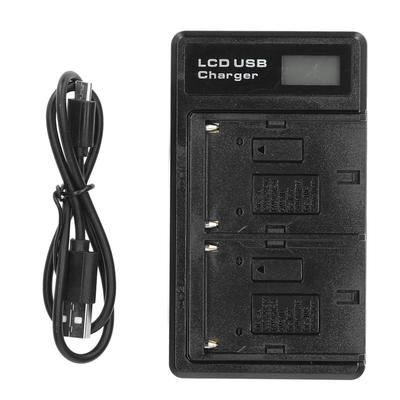 LCD-Anzeigebildschirm Lithiumbatterie Doppelladegerät USB-Ladestation für NPF550