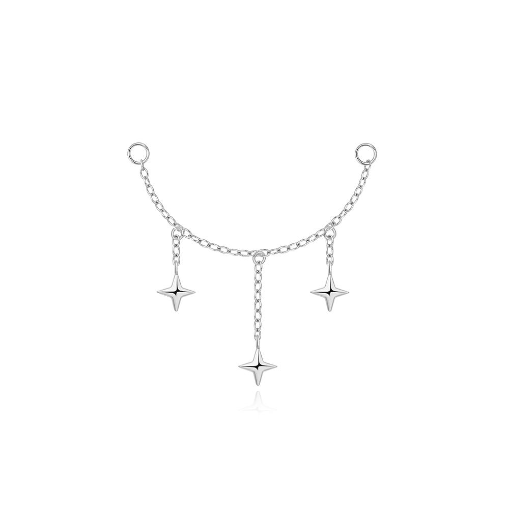 

AIDE 925 Silver 9 Types Zircon CZ Chain Spare Parts Rock Punk Hoop Piercing Hoops Drop Earring Fine Jewelry Gift 1pc 1piece