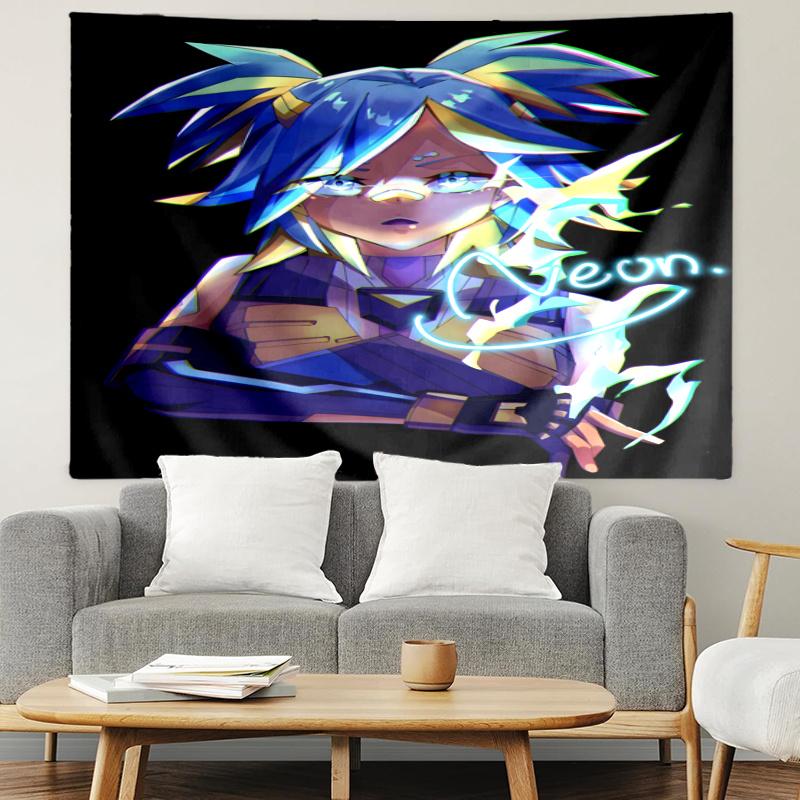 VALORANT Tapestry, Wall Hanging Tapestry, Pattern Tapestry for Dorm Bedroom Living Room Wall Art Photography Backdrop