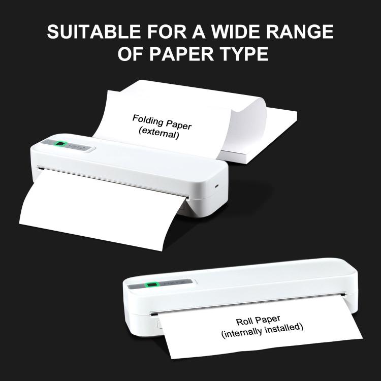 Wireless Rechargeable Thermal Printer Supports 2-inch to 8.5-inch Paper for PDF, Files, Images, and Tattoo Paper