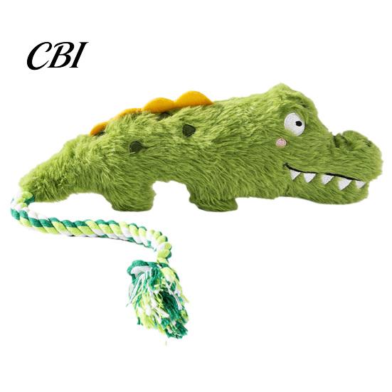 Attractive Squeaker Toy for Boredom Relief Plush Crocodile Dog Toy, Squeaky Stuffed Chew Interactive Tug of War Puppy Teething, Small Medium