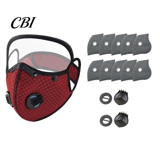 Woodworking Protective Mask Cycling Face with Filter & Breathing Valve, Reusable Carbon Dust Adjustable Goggles, Lightweight Protection Shield