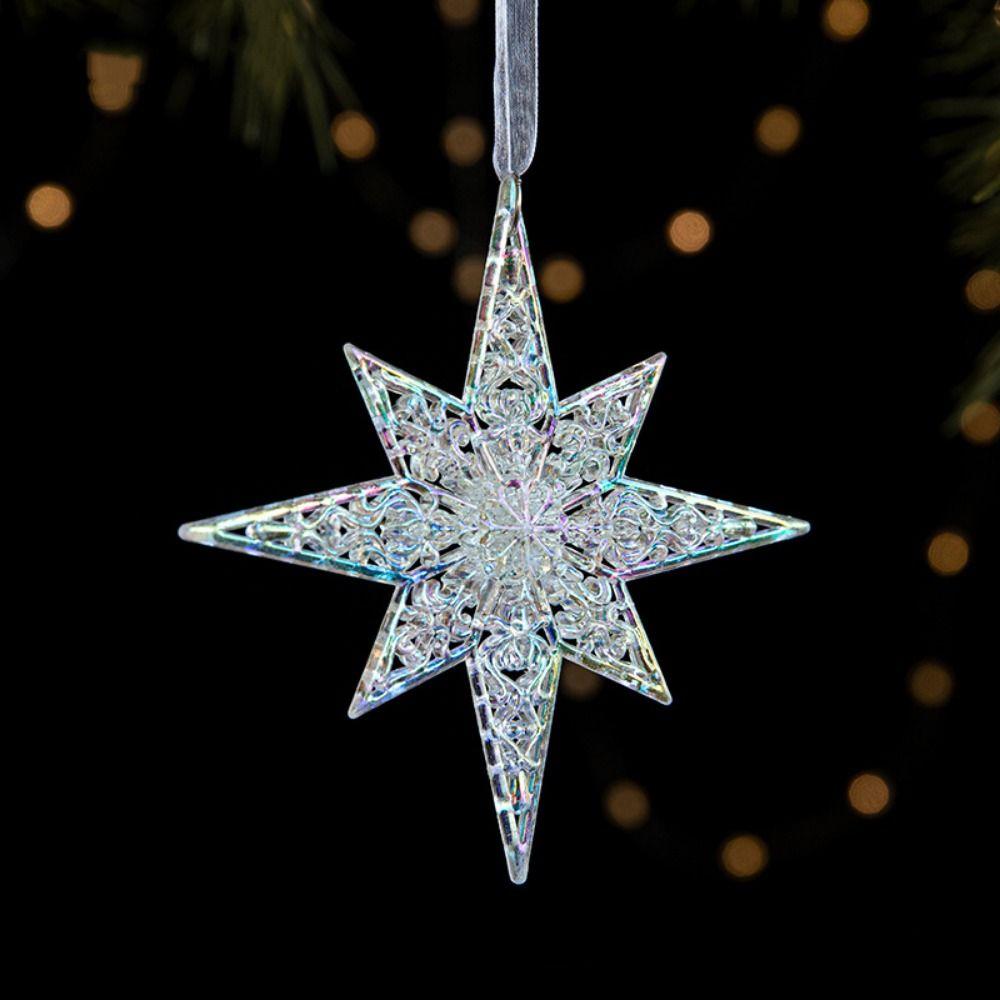 Colorful Christmas Tree Acrylic Pendant Plastic Ice Crystal Pendant New Year