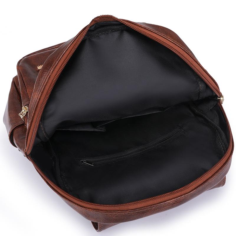 Women's Tassel Backpack Large Capacity Soft Leather Travel Backpack Student School Bag