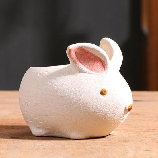 Cartoon Duck Rabbit Fox Bird Fish Shape Flower Pot Ceramic Plants Container Ornament Figurine Decorative Planter