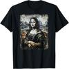Abstract Graffiti Art Leonardo Da Vinci Art Mona Lisa T-Shirt(14)
