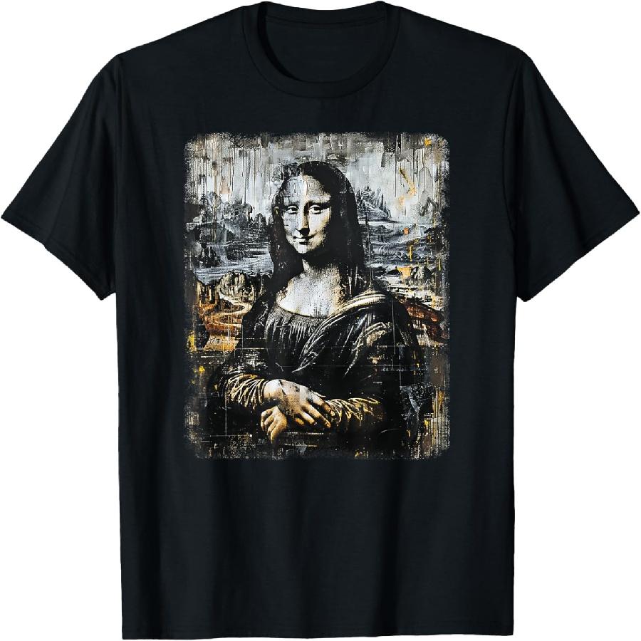 

Abstract Graffiti Art Leonardo Da Vinci Art Mona Lisa T-Shirt(14) XXXXXL чорний