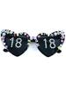 TEMU Black Birthday Party Sunglasses, Unisex Sexy Design 2025.