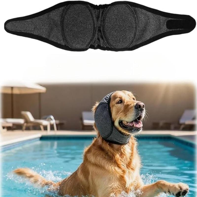 Verdickte Schwimm-Wasserdichte und Stoßfeste Mütze für Haustiere, Geräuschreduzierende und Schallisolierende Hunde-Ohrenschützer, Emotionsberuhigende Hunde-Kopfbedeckung
