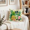 4pcs Summer Pineapple Palm Tree Theme Cushions Pillowcase Polyester Cushion Cover Throw Pillow Pillowcover Home Car Sofa Decor